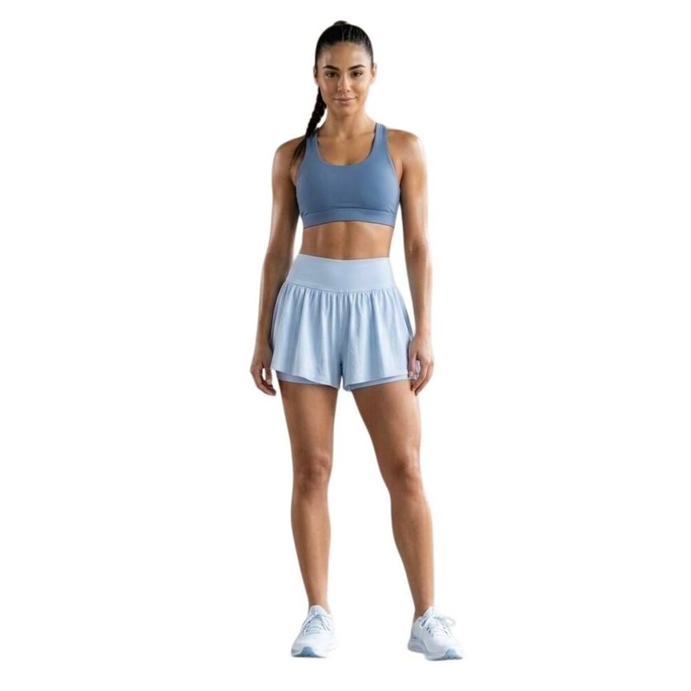NWT All in Motion Pale Baby Blue 2-in-1 High Rise Running Shorts Size L